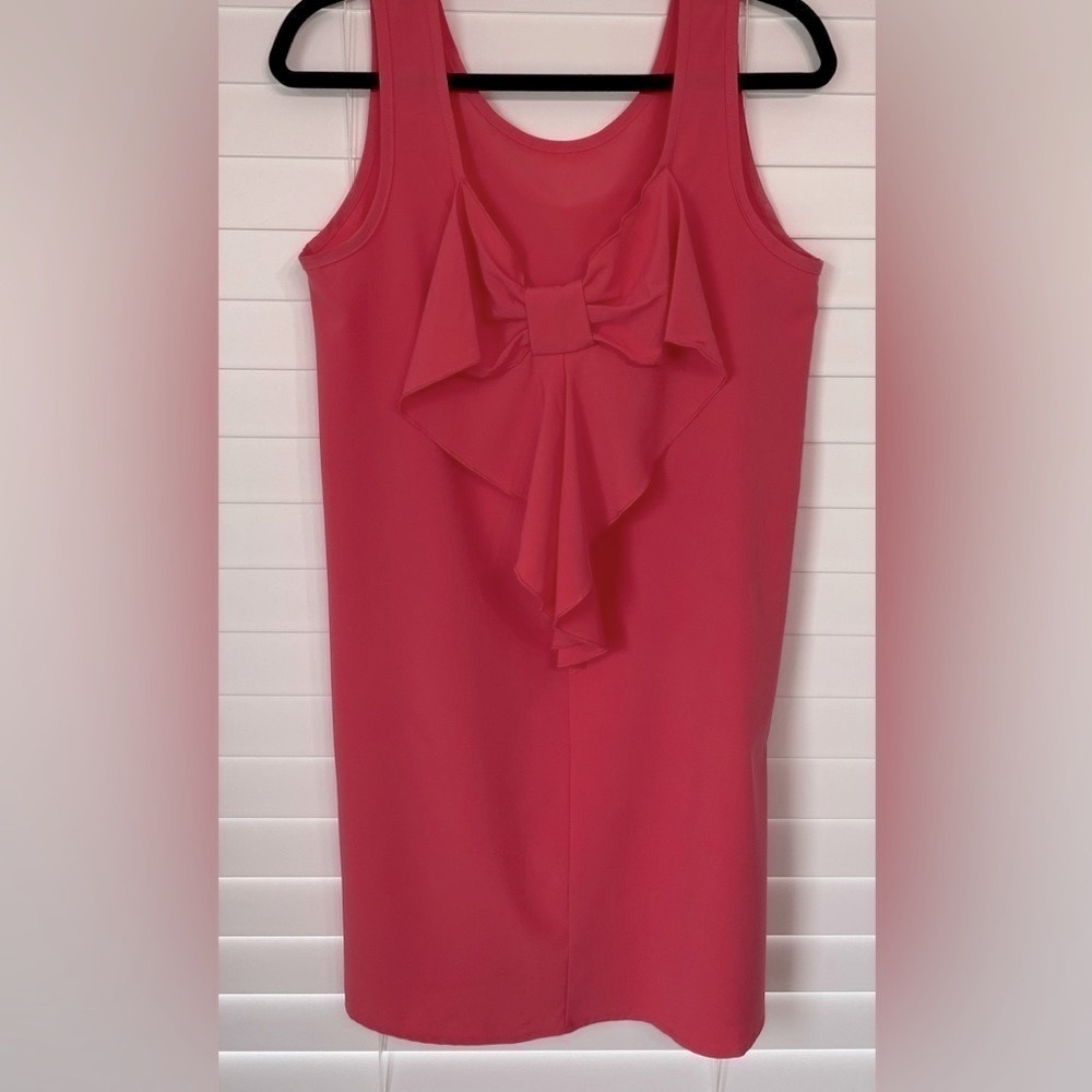 EUC Women’s Hot Pink Ruffled Sleeveless Polyester Dress by Brenda’s Medium